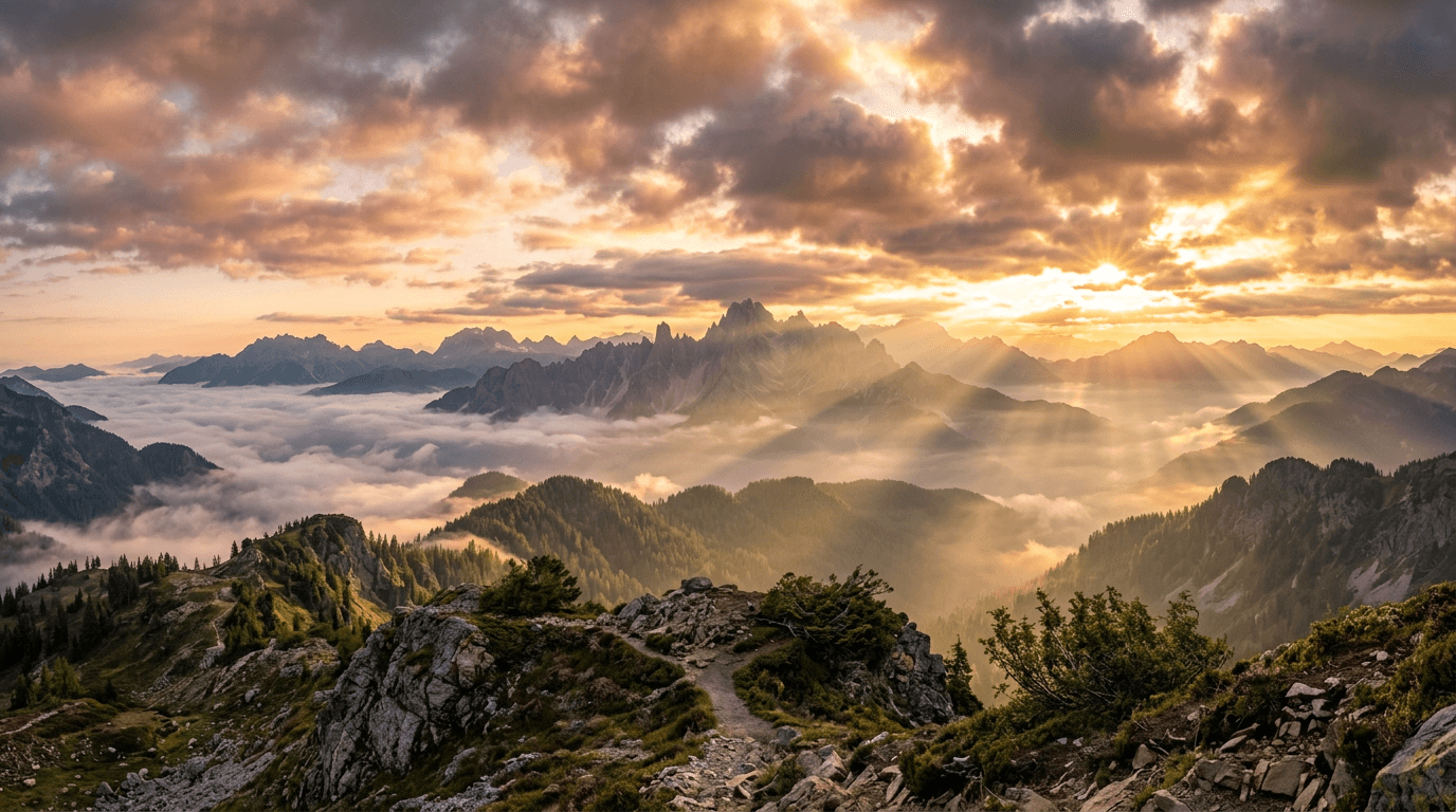 Svítání v horách